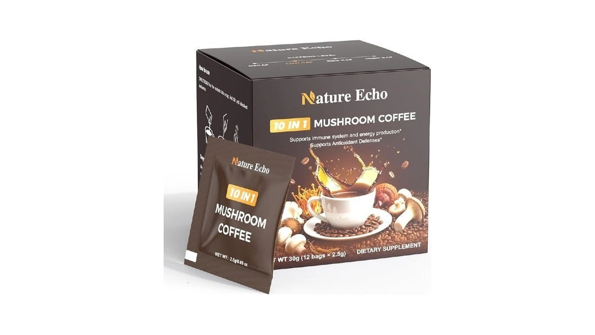 Nature Echo 10 In 1 Mushroom Coffee With Ashwagandha, Adaptogenic
