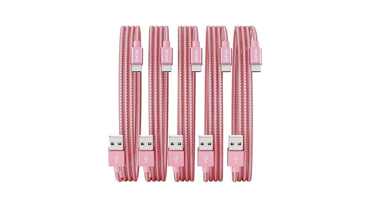 Speate Usb To Usb C Cable (5-pack, 3/3/6/6/10ft), Usb A
