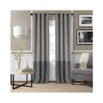 Elrene Home Fashions Braiden Color-block Blackout Window Curtain, Single Panel,