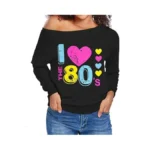 Am Clothes Sweatshirt For Women Off The Shoulder Tops Long