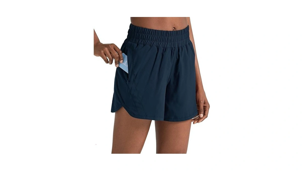 Zuty 5" Athletic Running Shorts For Women With Zipper Pocket