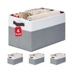 4 Pack Large Closet Storage Baskets Bins For Shelves |