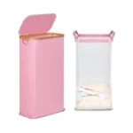 Efluky Slim Laundry Basket With Lid, Narrow Laundry Hamper With