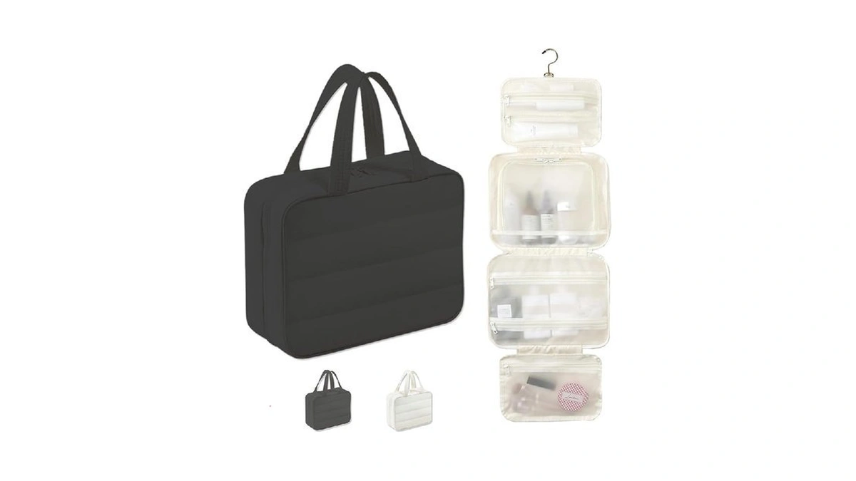 Lovcy Hanging Toiletry Bag For Women, Large Capacity Travel Makeup