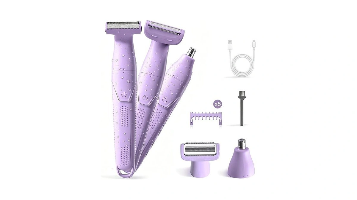 Unimiko Bikini Trimmer For Women, 3-in-1 Painless Womens Electric Razors