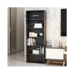 Taohfe White Horizontal Bookshelf Horizontal Bookcase Low Bookshelf Office Shelves