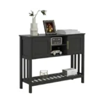 Taohfe Console Table With Storage With Doors, Entryway Console Table