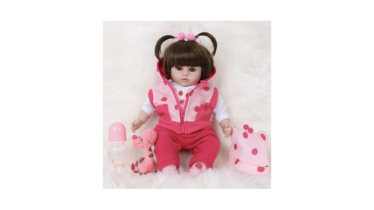 Enadoll Reborn Baby Doll Realistic Silicone Vinyl Polka Dot Giraffe