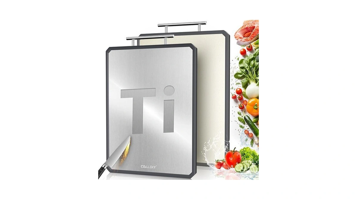 Titanium Cutting Boards For Kitchen, 2 In 1 Non Toxic