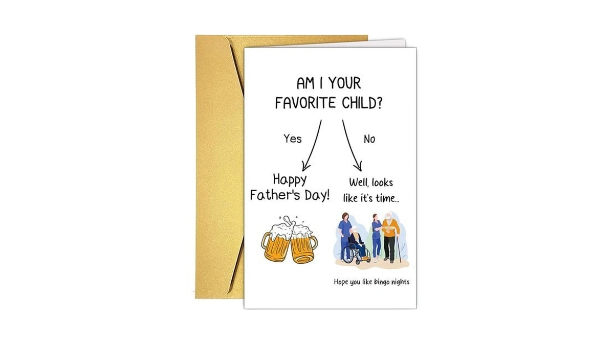 Bhiosng Funny Father's Day Card For Dad Stepdad Grandpa, Am