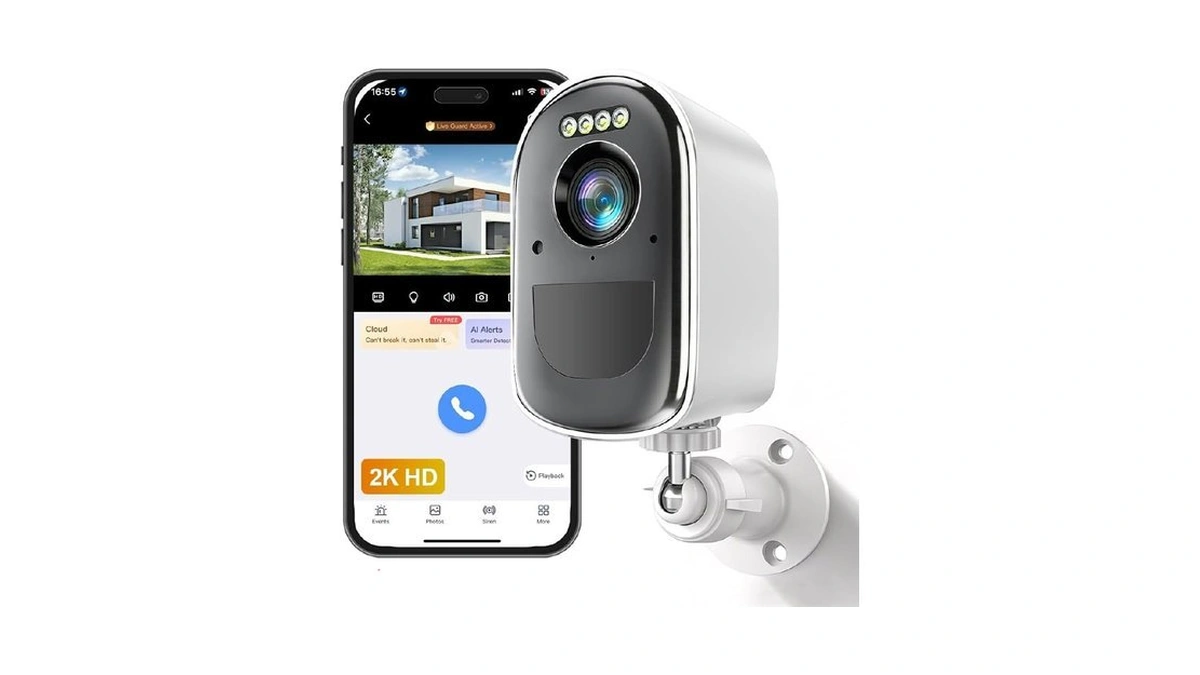 Phansatim Cameras For Home Security, 2k Security Cameras Wireless Outdoor
