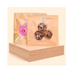50pcs Heat-sealable Cookie Bags With Window, 7.1 X 7.5 Inch