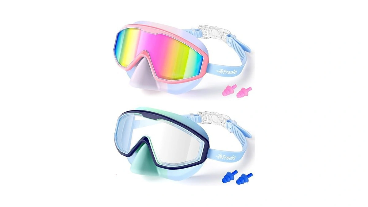 Freela 2 Pack Kids Swim Goggles For 6-14 4-7 3-6