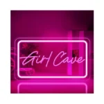 Girl Cave Neon Sign, Dimmable Led Pink Neon Light For