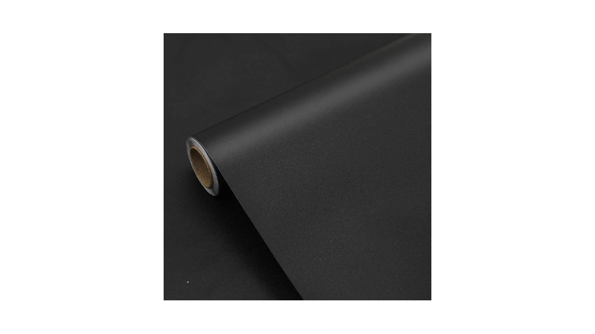 Seonta Black Contact Paper Thick Peel And Stick Wallpaper 16"x198"