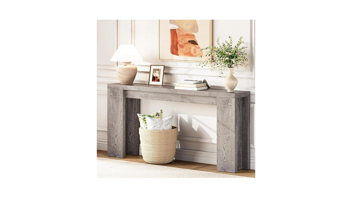 70.9 Inch Extra Long Console Table, Farmhouse Entryway Table With