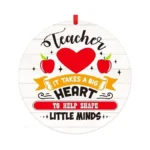 Petcee Teacher's Day Ornaments Gifts - Round Teacher Appreciation Gifts