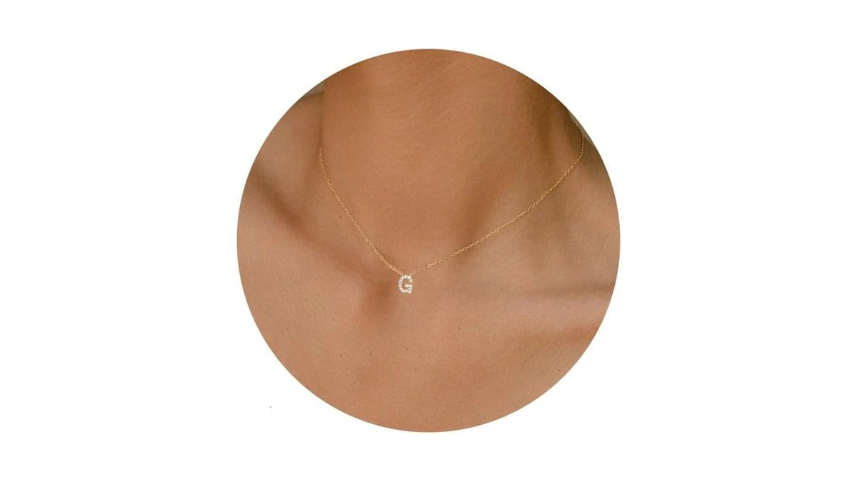 Hayopi Initial Necklaces For Women,dainty Gold Name Necklace 14k Gold