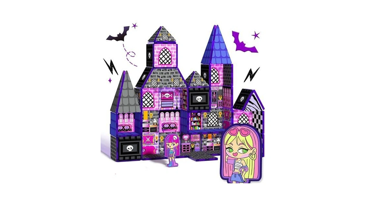 Gobidex Magnetic Doll House Building Toys For Girls With Two