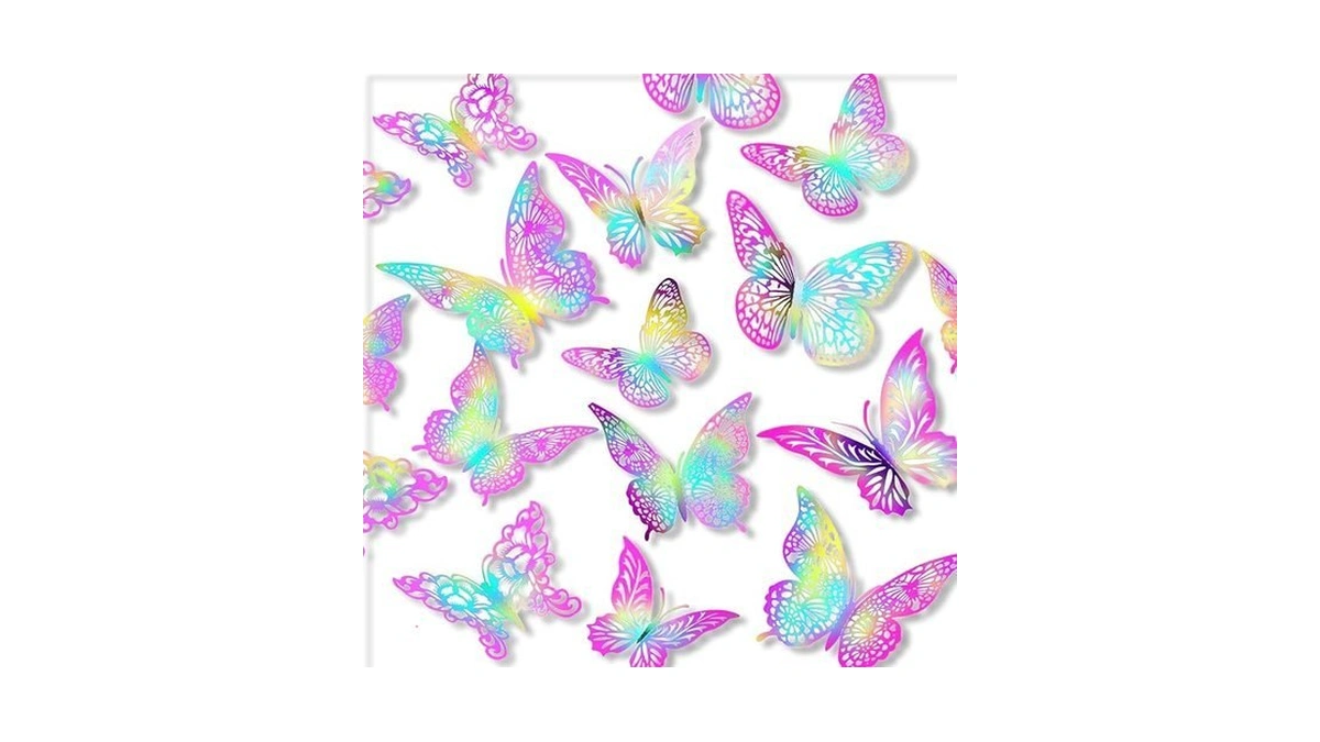 3d Butterfly Wall Decor 3 Sizes 4 Styles Butterfly Party