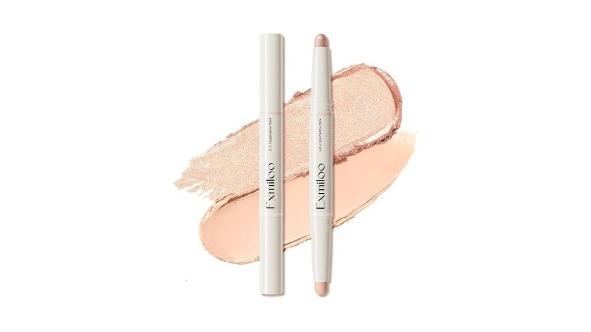 Exmiloo Dual-ended Eyeshadow Stick – Matte & Shimmer Shades, Long-lasting