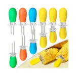 Aqringo 12 Pcs/6 Pairs Corn Holders, Stainless Steel Corn Cob