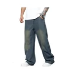 Qgrswbc Baggy Pants Men Y2k Streetwear Vintage Wide Leg Loose
