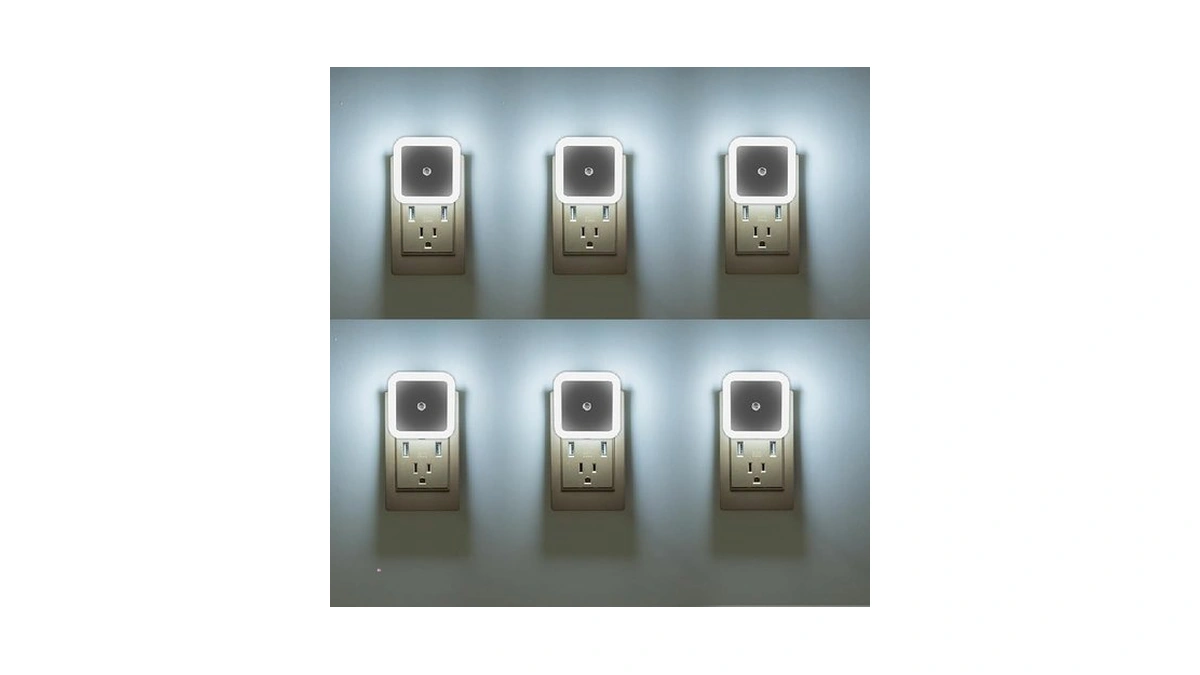 Kinur Led Night Lights Plug Into Wall Daylight Color With