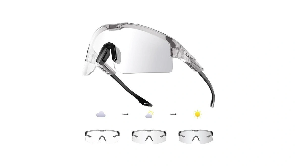 Scvcn Photochromic Cycling Glasses For Men Women Uv400 Youth Sports