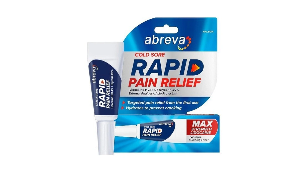 Abreva Cold Sore Treatment Rapid Pain Relief Cream - 1