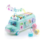 5-in-1 Baby School Bus Xylophone Toys For 1 Year Old