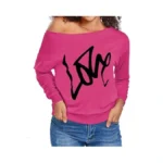Am Clothes Sweatshirt For Women Off The Shoulder Tops Long