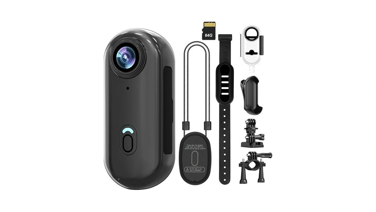 4k Wifi Pov Action Body Camera 64gb, Thumb Size Mini