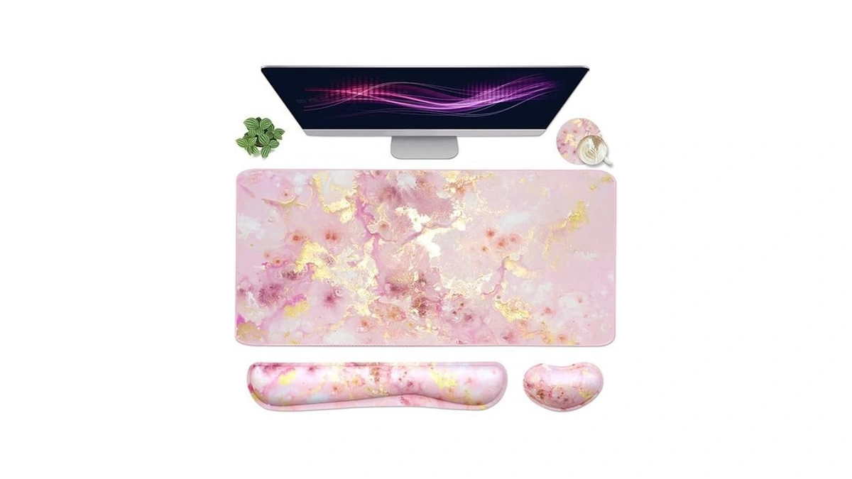Large Mouse Pad And Keyboard Wrist Rest, Desk Pad For