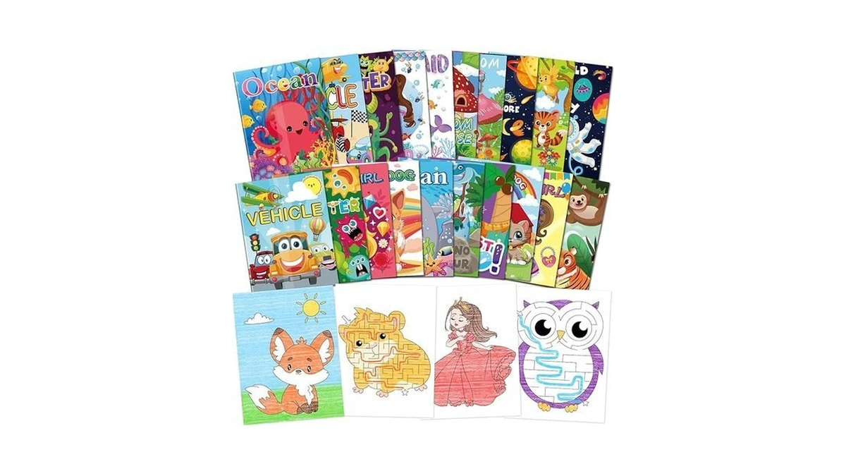 Elfew 20 Pack Small Coloring Books For Kids Ages 4-8(5.1