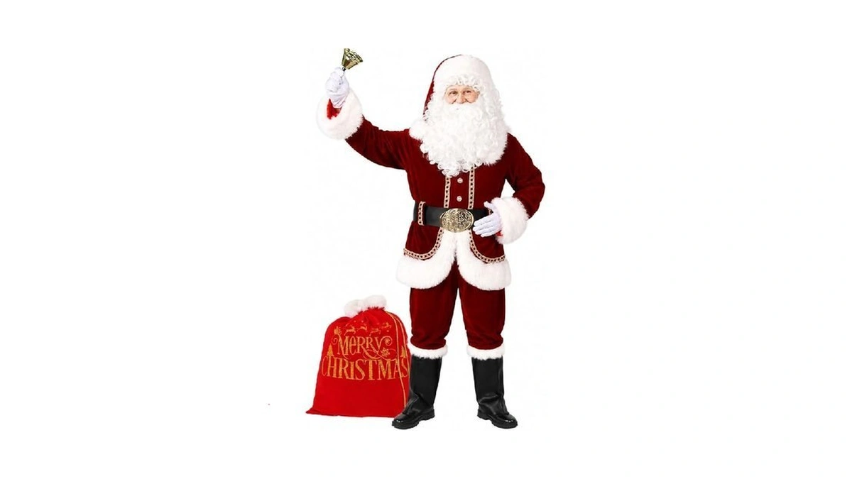 Togake Santa Claus Costume Adult Men Plus Size Deluxe Santa