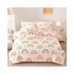 Askotu Rainbow Girls Bedding Set Twin Size, Love Hearts Rainbow
