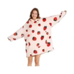 Aemilas Strawberry Blanket Hoodie As Gift Ideas - Comfort Sherpa
