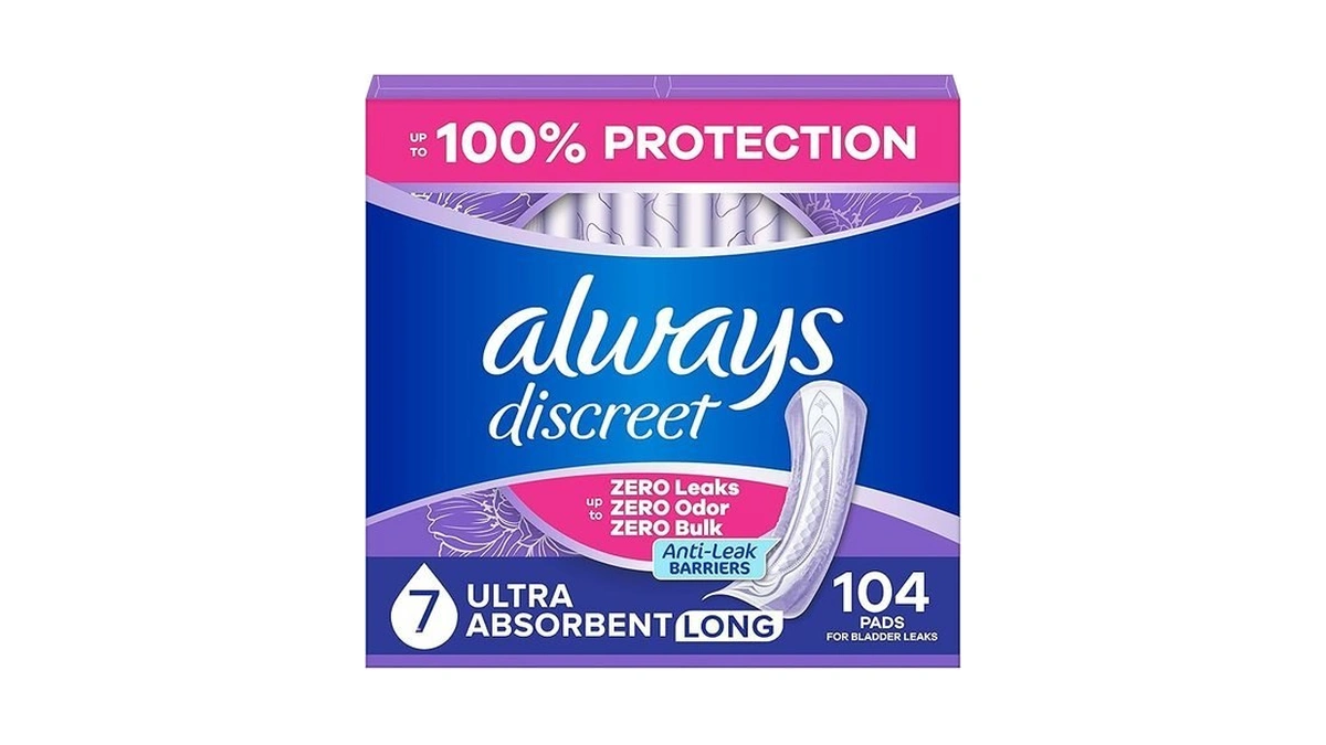 Always Discreet Adult Incontinence Pads For Women, Drier, 7 Drop