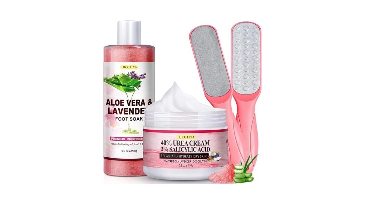 Lucotiya Pedicure Kit Foot Spa Soak Set Callus/cuticle Remover File,