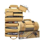 Qcoqce Heavy Duty Oxford Tool Roll, Waterproof Durable Tool Bag