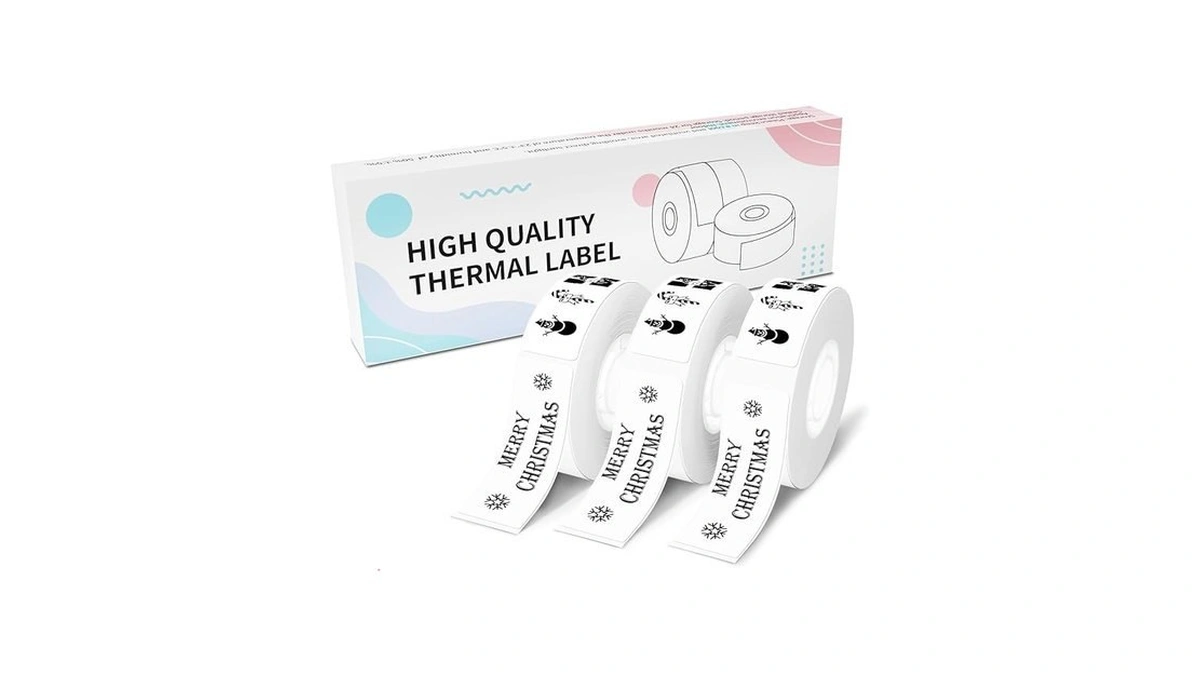 Ndyin Labels N12 Label Maker Tape, Label Printer Paper, 14x40mm
