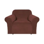 H.versailtex Stretch Velvet Armchair Cover Couch Covers 1 Cushion Chair
