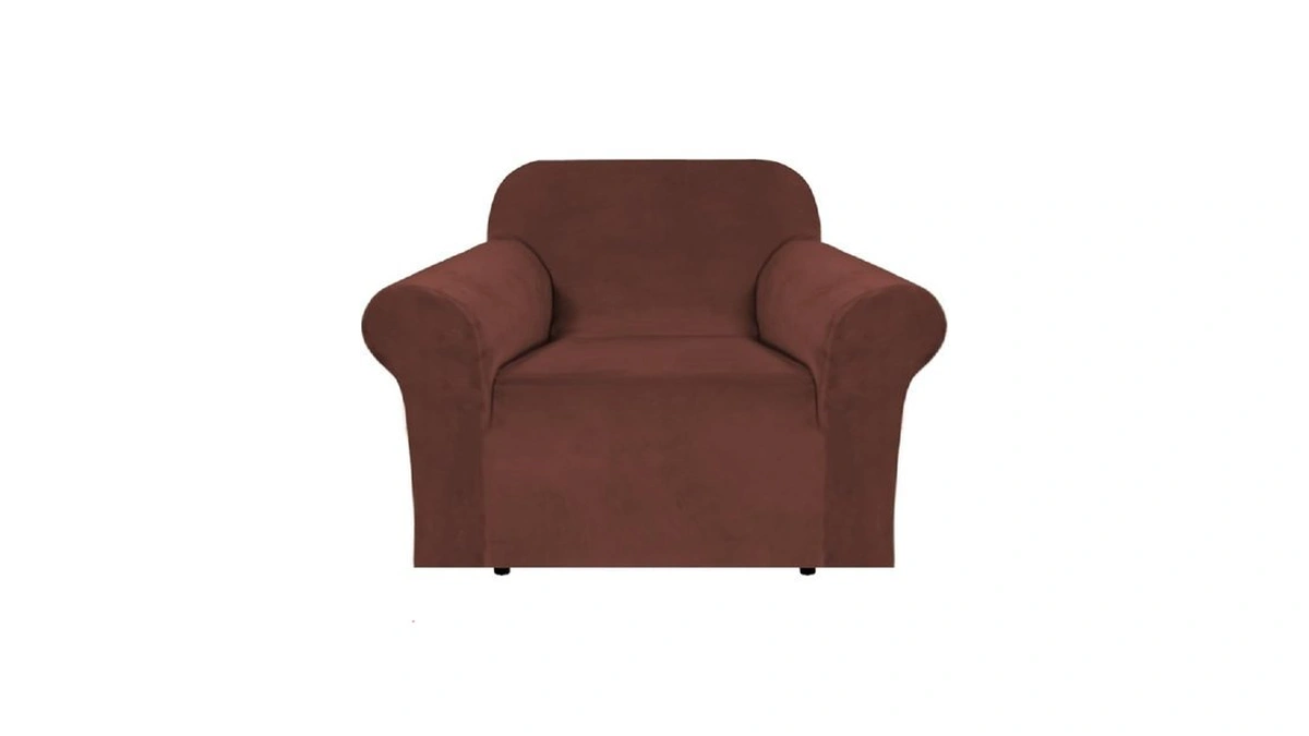 H.versailtex Stretch Velvet Armchair Cover Couch Covers 1 Cushion Chair