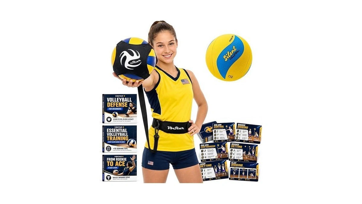 Vbstar Volleyball Trainer With Silent House Ball – Indoor Practice