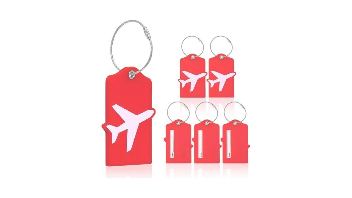 Vigorport Luggage Tags With Name Id Card, 6 Pack Flexible