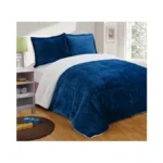 Chezmoi Collection 3-piece Micromink Sherpa Reversible Down Alternative Comforter Set