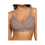 Horisun Jelly Wireless Bras For Women Push Up V Neck