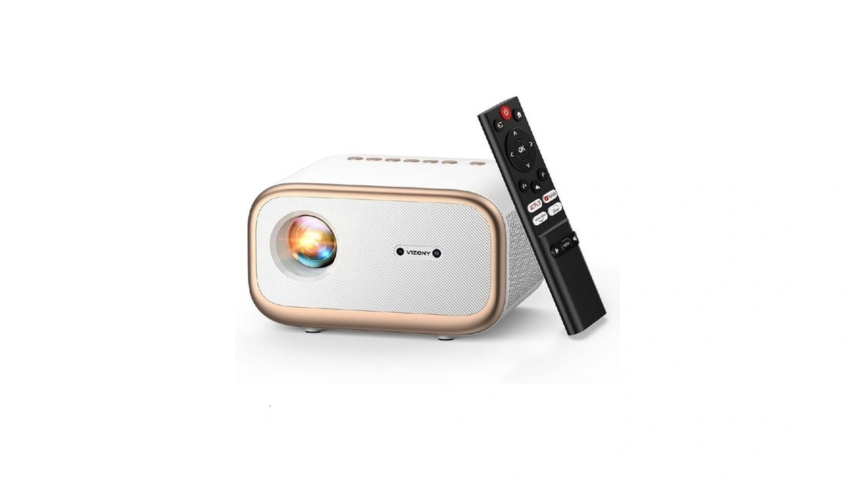 Vizony Smart Projector With Wifi 6 & Bluetooth, Compatible With