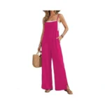 Ekouaer Jumpsuits For Women Casual Summer Wide Leg Overalls Loose